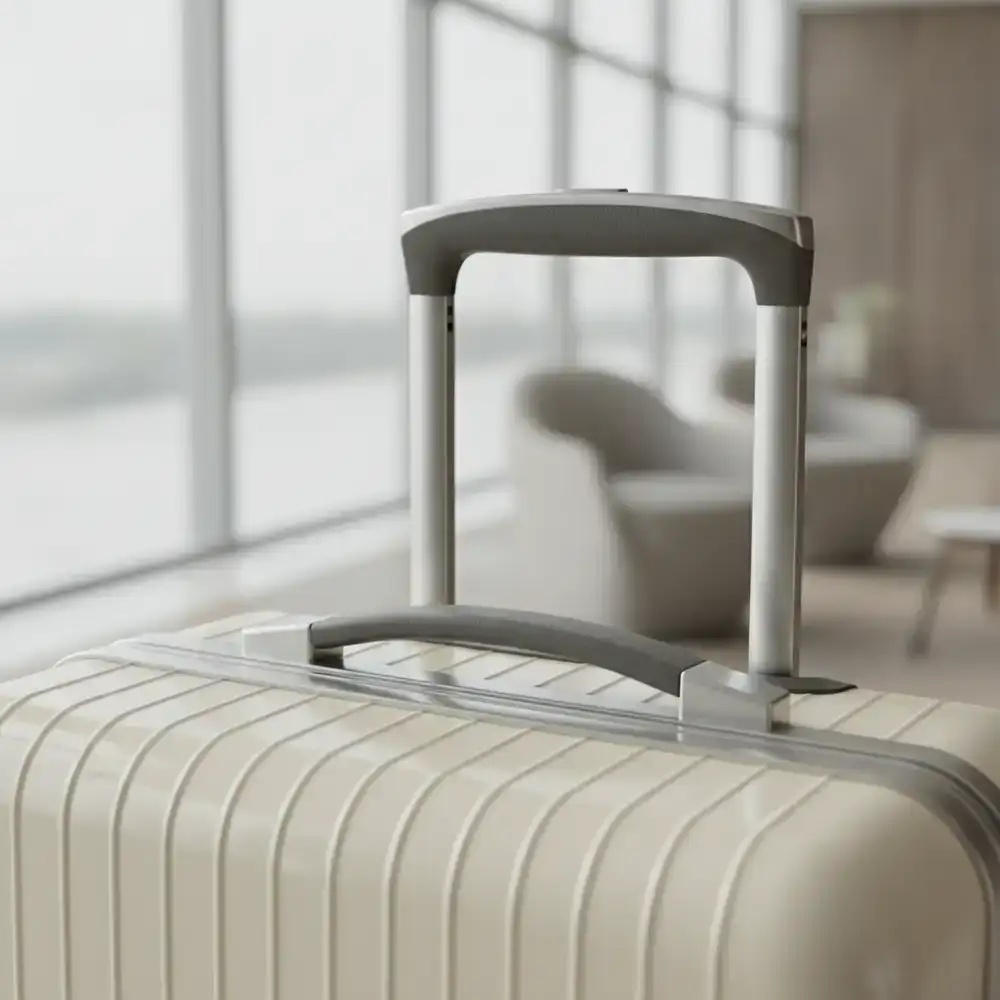Valigie premium SwiftBrands all'interno di un aeroporto italiano
