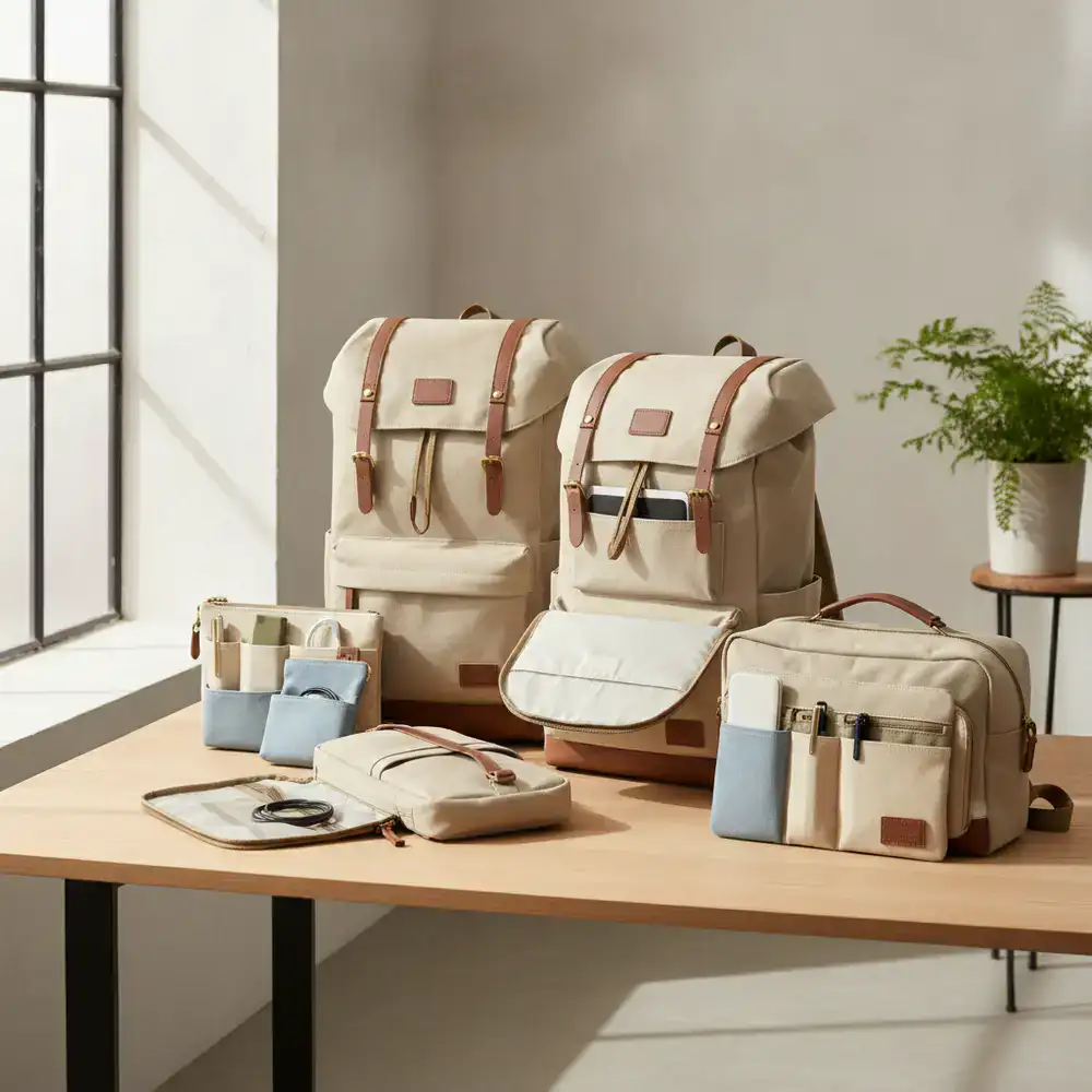Zaini in tela e organizer premium